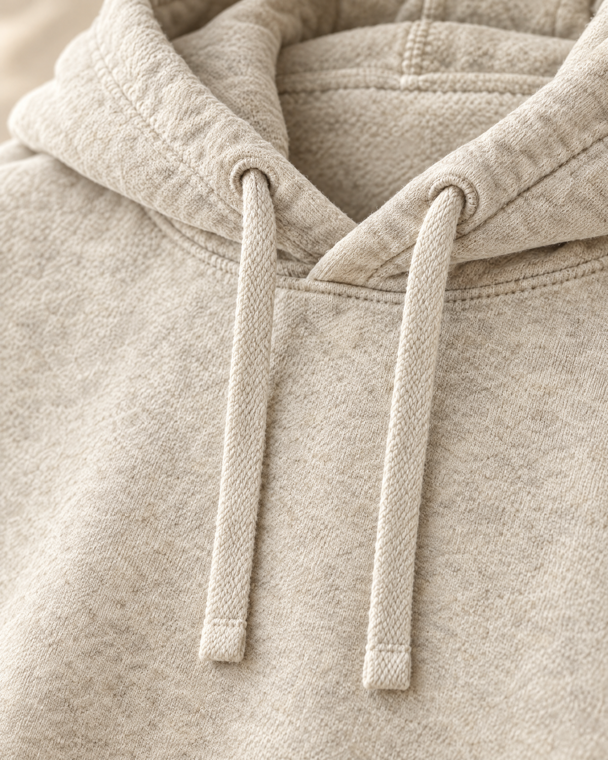 Détail de la matière molletonnée du hoodie Le Sceau