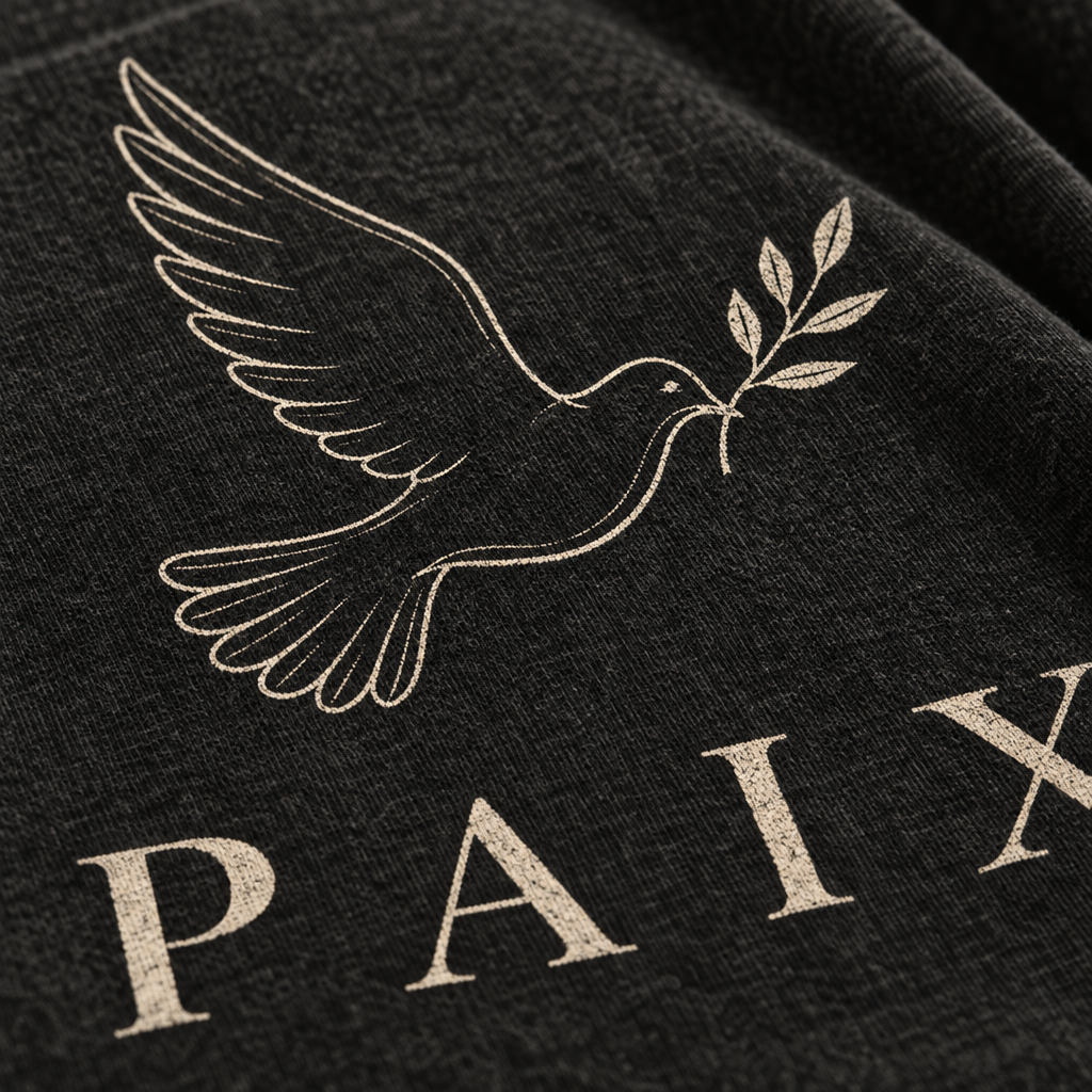 Détail de l'impression colombe PAIX